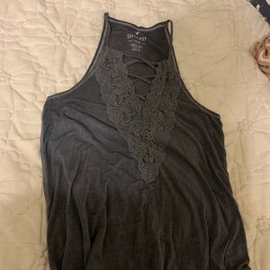 American Eagle Lace V Neck Tank Top